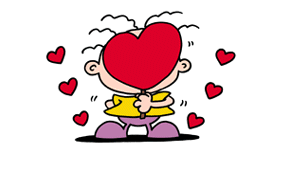 Gif animé joyeuse Saint Valentin enfant